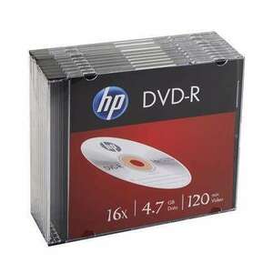 HP DVD-R 4.7GB 16x DVD lemez slim tokos (10db) (DVDH-16V10) kép