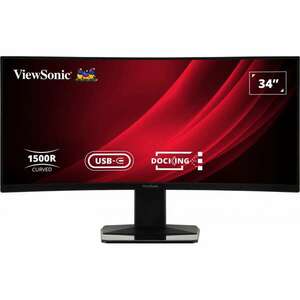 ViewSonic Monitor 34" - VG3419C (VA, 120Hz, 21: 9, 3440x1440, 3, 5ms, 300cd/m2, Type-C, HDMI, DP, LAN, SPK, mag. áll.) kép