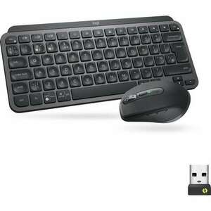 Logitech MX Keys Mini Combo for Business billentyűzet Egér mellékelve Irodai RF vezeték nélküli + Bluetooth QWERTY Nemzetközi amerikai Grafit (920-011061) kép