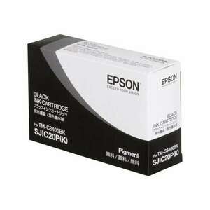 Epson SJIC20P(K) BLACK ink cartridge for TM-C3400BK tintapatron 1 dB Eredeti Fekete (C33S020490) kép