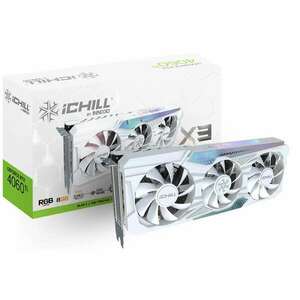 VGA Inno3D RTX4060TI 8GB iChill X3 White (C406T3-08D6X-17113280) kép