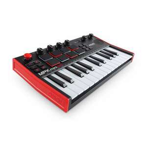 Akai MPK Mini Play MK3 USB MIDI Controller - Fekete/Piros (MPKMINIPLAYMK3) kép