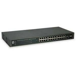 LevelOne GEP-2652 hálózati kapcsoló Vezérelt L2 Gigabit Ethernet (10/100/1000) Ethernet-áramellátás (PoE) támogatása Szürke (GEP-2652) kép