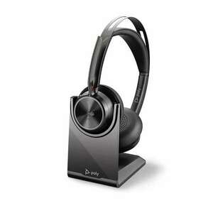 POLY Voyager Focus 2 UC Headset Vezetékes és vezeték nélküli Fejpánt Iroda/telefonos ügyfélközpont USB A típus Bluetooth Dokkoló Fekete (213727-02) kép