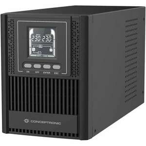 Conceptronic ZEUS52E1K szünetmentes tápegység (UPS) Dupla konverziós (online) 1 kVA 900 W 4 AC kimenet(ek) (ZEUS52E1K) kép