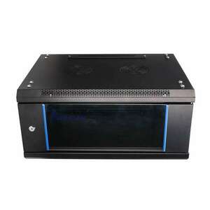 Extralink 19" Fali rack szekrény 4U 600x450mm - Fekete (EX.2886) kép