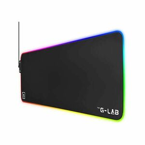 The G-Lab Egérpad - PA RUBIDIUM (800x300x3mm; fekete, extra USB, vízálló, RGB LED) kép