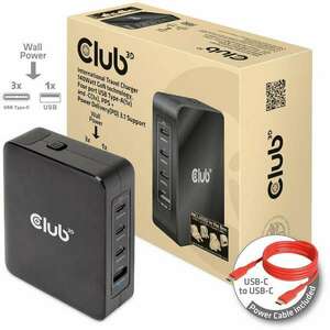 Club3D Reiseladegerät 3xUSB Typ C, 1xUSB Typ A, PD 140W retail (CAC-1917) kép