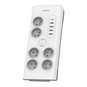 Philips SPN7060WA/60 túlfeszültségvédő Fehér 6 AC kimenet(ek) 2 M (PHIL-SPN7060WA/60) kép