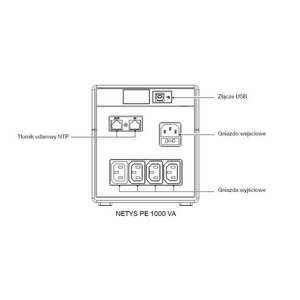 Socomec NETYS PE NPE-1000-LCD szünetmentes tápegység (UPS) Vonal interaktív 1 kVA 600 W 4 AC kimenet kép