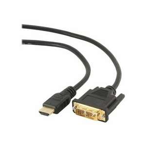 GEMBIRD CC-HDMI-DVI-0.5M Gembird HDMI / DVI apa-apa kábel aranyozott csatlakozóval, 0.5m, bulk kép