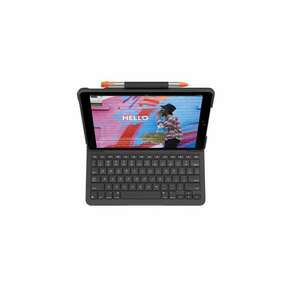 Logitech Slim Folio Apple iPad (Gen. 7. / 8.) Billentyűzetes tok (Német) - Szürke kép