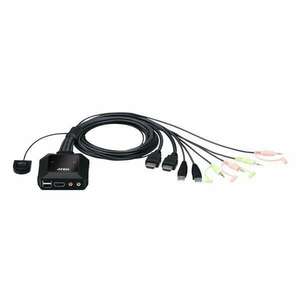 ATEN KVM Switch USB HDMI 4K 3, 5mm, 2 port - CS22H (CS22H-AT) kép