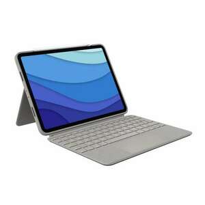 Logitech Combo Touch 12, 9" Apple iPad Billentyűzetes tok - Homok (Francia) kép