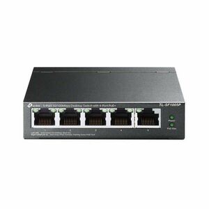 TP-Link TL-SF1005P Beállítást nem igénylő (unmanaged) Fast Ethernet (10/100) Ethernet-áramellátás (PoE) támogatása Fekete kép