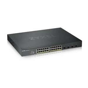 ZyXEL XGS1930-28HP 24port GbE LAN PoE (375W) 4port 10GbE SFP+ L2+ menedzselhető switch kép