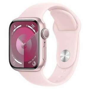 Apple Watch S9 41mm pink aluminiumtok, világos pink sport szíj (APPLE-MR943QH-A) kép