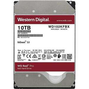 Western Digital 3, 5" 10000GB belső SATAIII 7200RPM 256MB RED PRO WD102KFBX winchester 5 év kép