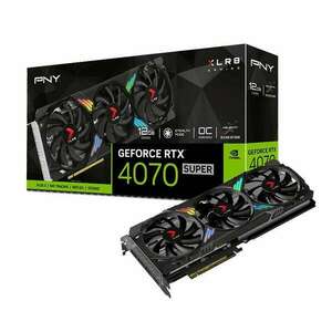 PNY GeForce RTX™ 4070 SUPER 12GB OC XLR8 ARGB TF NVIDIA GeForce RTX 4070 SUPER GDDR6X videókártya kép