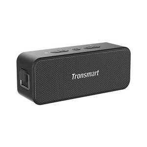 TRONSMART T2 PLUS 2024 bluetooth hordozható hangszóró (v5.3, 20W, IPX7 vízálló, AUX kimenet, NFC) FEKETE kép