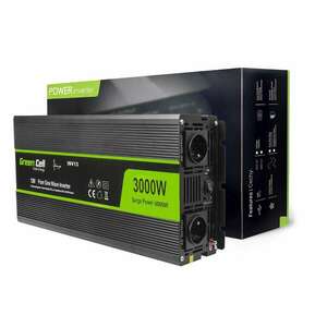 Green Cell INV15 Autós inverter tiszta szinuszhullám 12V / 3000W (INV15) kép