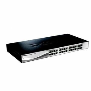 D-link switch 24x1000mbps + 4xgigabit sfp+ menedzselhető rackes, ... kép