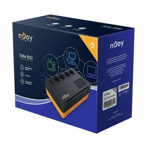 NJOY Szünetmentes 600VA - Soter 600 (4 Schuko kimenet, USB, AVR, line-interaktív, fekete) kép