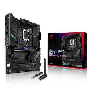 ASUS ROG STRIX B760-F GAMING, WIFI, LGA 1700, DDR5, ATX, SATA, HDMI, DP, M.2, Intel, RGB, Fekete alaplap kép