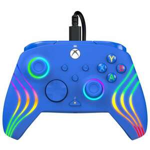 PDP Afterglow Wave, Xbox Series X|S, Xbox One, PC, RGB LED Lighting, Kék, Vezetékes kontroller kép