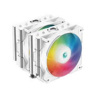 DeepCool CPU Cooler - AG620 WH ARGB (29, 4 dB; max, 115, 32 m3/h; 4pin PWM, 6 db heatpipe, 12cm, A-RGB LED, fehér) kép