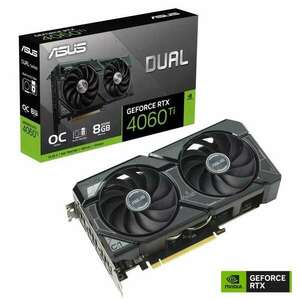 ASUS GeForce RTX 4060 Ti 8GB Dual SSD OC Edition videokártya (DUAL-RTX4060TI-O8G-SSD) (DUAL-RTX4060TI-O8G-SSD) kép