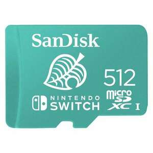 Sandisk 512GB SD micro (SDXC Class 10 UHS-I U3) Nintendo Switch memória kártya kép