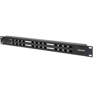 INTELLINET Patchpanel 1HE 24-Port Cat5e PoE schwarz (720342) kép