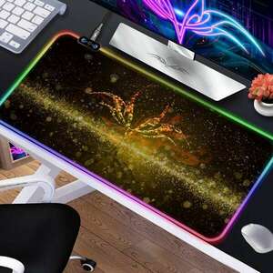 Gaming világítós egérpad, RGB LED világítás, 800x300x4mm, csillogó univerzum mintával kép