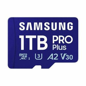 SAMSUNG Memóriakártya, PRO Plus microSDXC kártya 1TB, CLASS 10, UHS-I, U3, V30, A2, + Adapter, R180/W130 kép