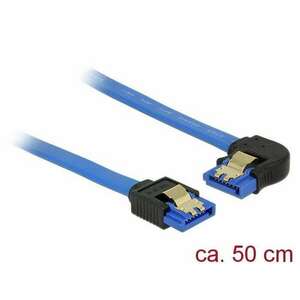 DeLOCK 84985 SATA kábel 0, 5 M SATA 7-pin Fekete, Kék kép