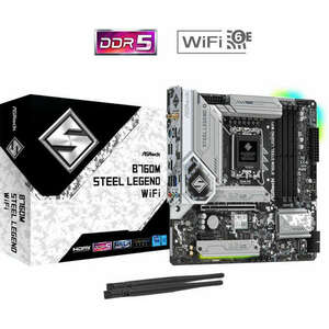 ASRock LGA1700 B760M STEEL LEGEND WIFI alaplap kép