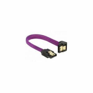 DeLock SATA cable 6Gb/s 10cm down/straight metal Premium Purple kép