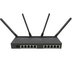 Router 10 x Gigabit, 1 x SFP+ 10 Gbps, PoE IN/OUT, RouterOS L5, Wi-Fi - Mikrotik kép