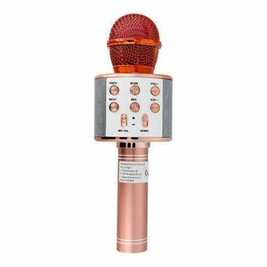 OEM CR58 multimédiás karaoke mikrofon - rózsaarany kép