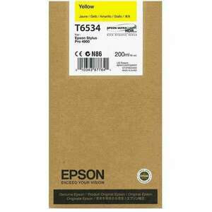 Epson T6534 tintapatron sárga 200ml Eredeti kép