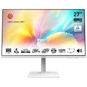 MSI Monitor Business Modern MD272XPW 27" FHD, 1920x1080, 100Hz, IPS, 1000: 1 CR, 300cd/m2, 1 ms, HDMI, DP, USB-C, White kép