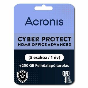 Acronis Cyber Protect Home Office Advanced (5 eszköz / 1 év) + 250 GB Felhőalapú tárolás (Elektronikus licenc) kép