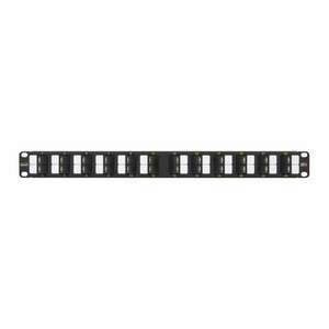 Nikomax UTP patch panel cat.6 24 port 19" 1U döntött (NMC-RP24UE2-AN-1U-BK) kép