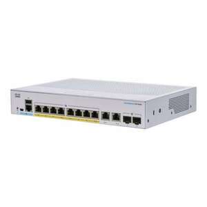 Cisco CBS250-8PP-E-2G 8x GbE PoE+ LAN 2x combo GbE RJ45/SFP port L2 menedzselhető PoE+ switch kép