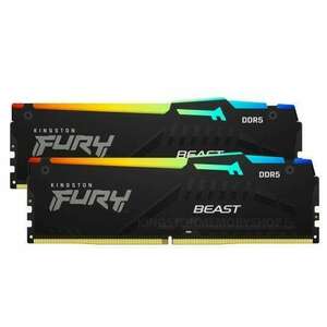 Kingston FURY Beast, RGB, 16 GB (2 x 8 GB), DDR5, 6000Mhz, CL 36, 1.35V, memória kép