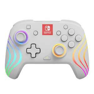 PDP Afterglow Wave, Nintendo Switch, RGB LED Lighting, Fehér, Vezeték Nélküli kontroller kép