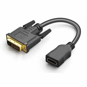 Donji Full HD 1080p DVI-D (apa) -&gt; HDMI (anya) átalakító kábel, 0.3 méter, fekete kép