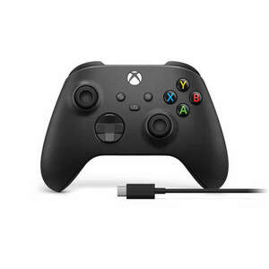 Microsoft Xbox Wireless Controller + USB-C Cable Fekete Gamepad Analóg/digitális PC, Xbox One, Xbox One S, Xbox One X, Xbox Series S, Xbox Series X kép