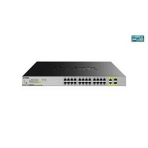 D-Link Switch - DGS-1026MP - 24x1000Mbps+2x1000Mbps/SFP Uplink Port 24Port POE 370W Budget RM Fémházas Fanless Unmanaged kép